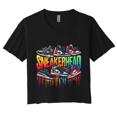 Sneaker Head Streetwear Style Crop Top