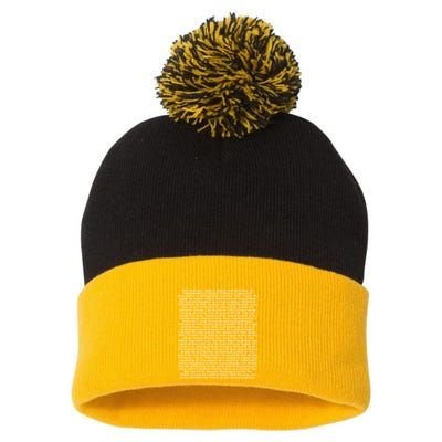 Steamed Hams Script Funny Text Pom Pom 12in Knit Beanie