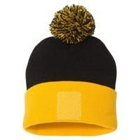 Steamed Hams Script Funny Text Pom Pom 12in Knit Beanie