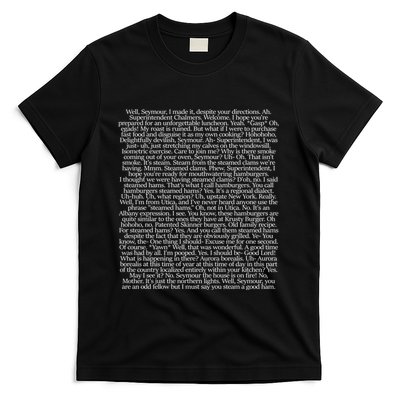 Steamed Hams Script Funny Text T-Shirt