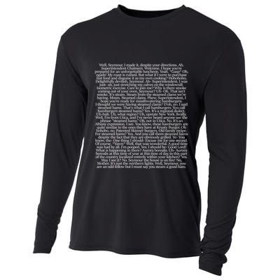 Steamed Hams Script Funny Text Cooling Performance Long Sleeve Crew