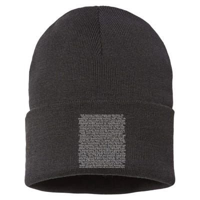 Steamed Hams Script Funny Text Sustainable Knit Beanie