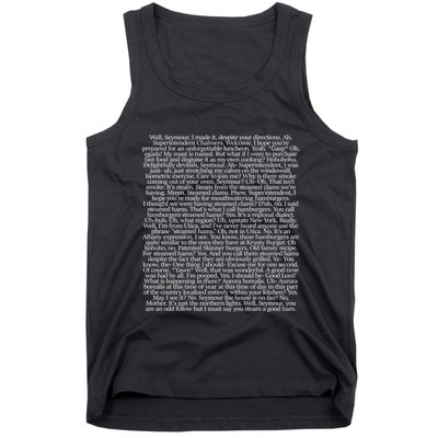 Steamed Hams Script Funny Text Tank Top
