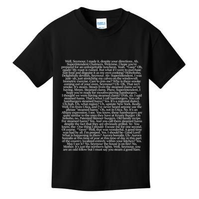 Steamed Hams Script Funny Text Kids T-Shirt