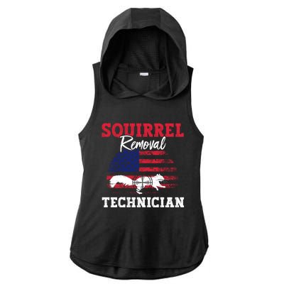 Squirrel Hunter Squirrel Removal Technician Squirrel Hunting Gift Ladies PosiCharge Tri-Blend Wicking Draft Hoodie Tank