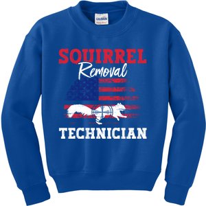 Squirrel Hunter Squirrel Removal Technician Squirrel Hunting Gift Kids Sweatshirt