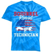 Squirrel Hunter Squirrel Removal Technician Squirrel Hunting Gift Kids Tie-Dye T-Shirt