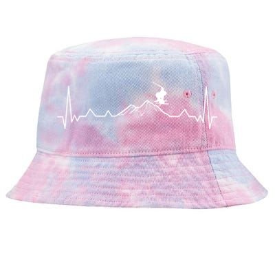 Skiing Heartbeat Skier Ski Goggles Winter Sport Accessories Funny Gift Tie-Dyed Bucket Hat