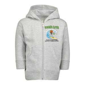 Summer Hater Toddler Zip Fleece Hoodie