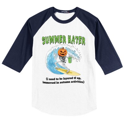 Summer Hater Baseball Sleeve Shirt