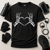 Skeletons Hands Shaped Heart Halloween Cooling Performance Crew T-Shirt