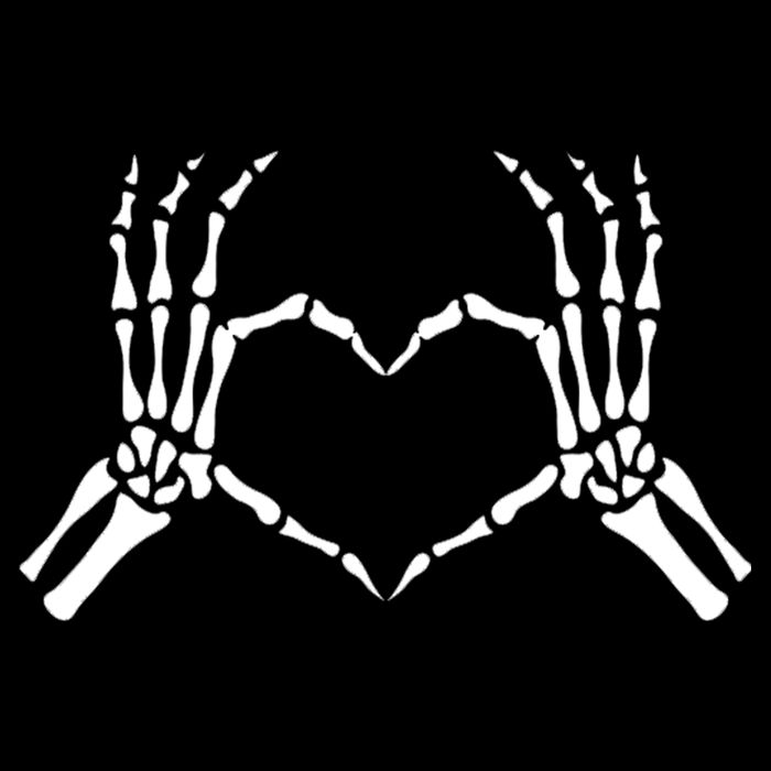 Skeletons Hands Shaped Heart Halloween Button
