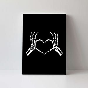 Skeletons Hands Shaped Heart Halloween Canvas