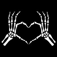 Skeletons Hands Shaped Heart Halloween Premium T-Shirt