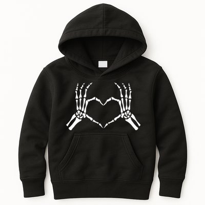 Skeletons Hands Shaped Heart Halloween Kids Hoodie