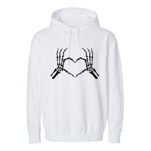 Skeletons Hands Shaped Heart Halloween Garment-Dyed Fleece Hoodie