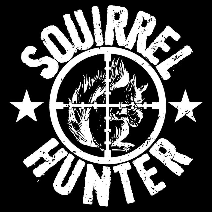 Squirrel Hunter Drawstring Bag