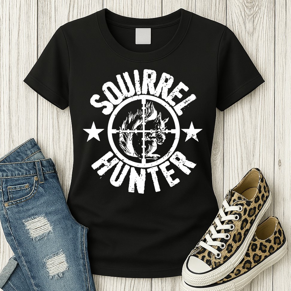 Squirrel Hunter Womens T-Shirt