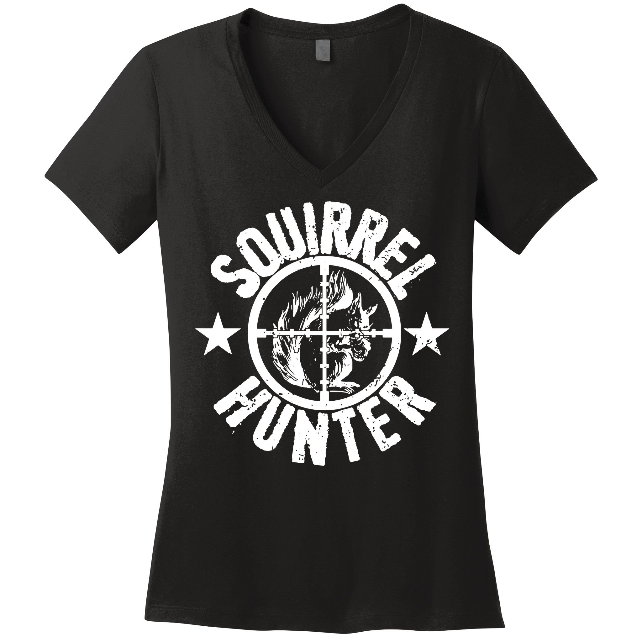 Squirrel Hunter Women's V-Neck T-Shirt