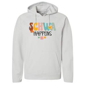 Schwa Happens Science Of Reading Teacher Intervention Groovy Performance Fleece Hoodie