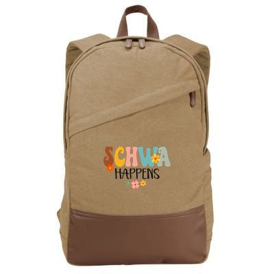Schwa Happens Science Of Reading Teacher Intervention Groovy Cotton Canvas Backpack