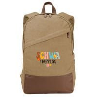 Schwa Happens Science Of Reading Teacher Intervention Groovy Cotton Canvas Backpack