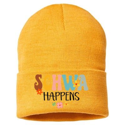 Schwa Happens Science Of Reading Teacher Intervention Groovy Sustainable Knit Beanie