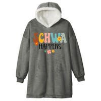 Schwa Happens Science Of Reading Teacher Intervention Groovy Hooded Wearable Blanket