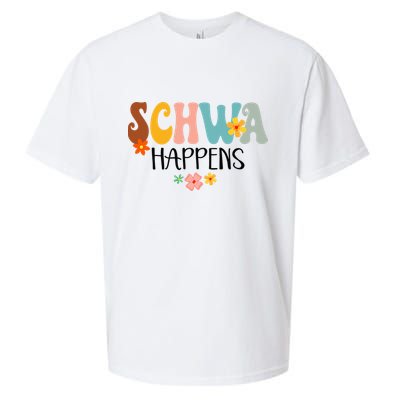 Schwa Happens Science Of Reading Teacher Intervention Groovy Sueded Cloud Jersey T-Shirt