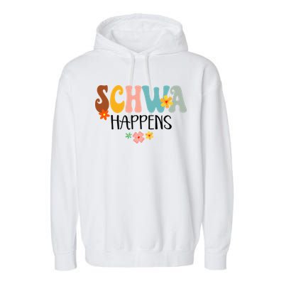 Schwa Happens Science Of Reading Teacher Intervention Groovy Garment-Dyed Fleece Hoodie