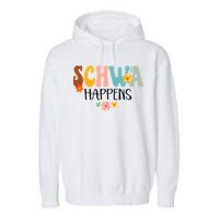 Schwa Happens Science Of Reading Teacher Intervention Groovy Garment-Dyed Fleece Hoodie
