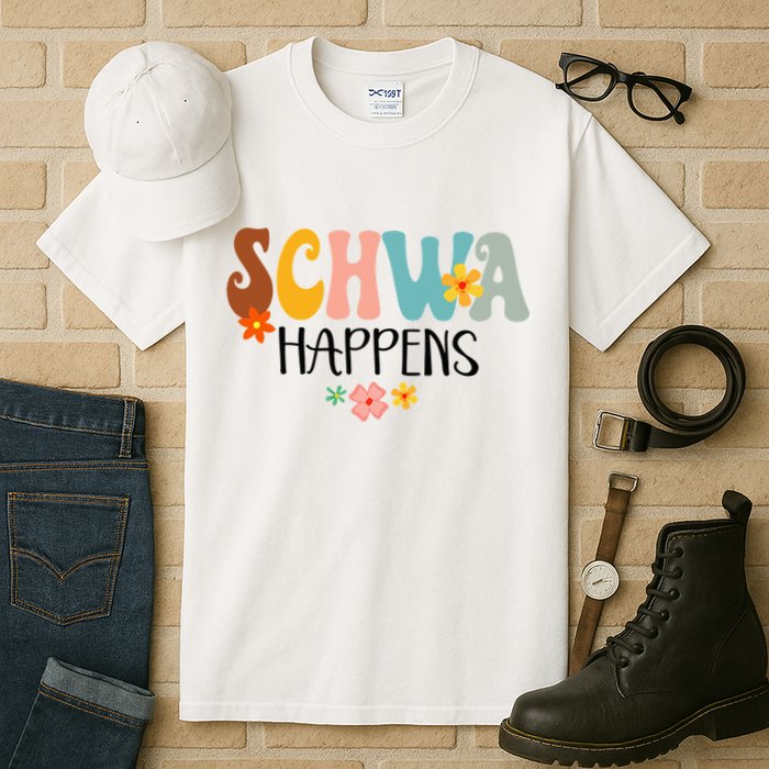 Schwa Happens Science Of Reading Teacher Intervention Groovy Tall T-Shirt