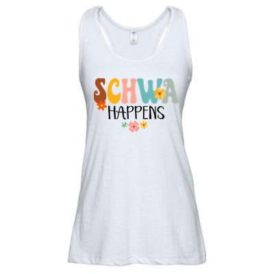 Schwa Happens Science Of Reading Teacher Intervention Groovy Ladies Essential Flowy Tank