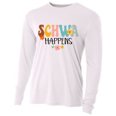 Schwa Happens Science Of Reading Teacher Intervention Groovy Cooling Performance Long Sleeve Crew