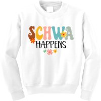 Schwa Happens Science Of Reading Teacher Intervention Groovy Kids Sweatshirt