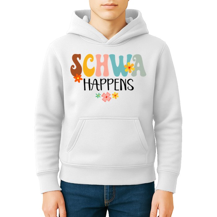 Schwa Happens Science Of Reading Teacher Intervention Groovy Kids Hoodie