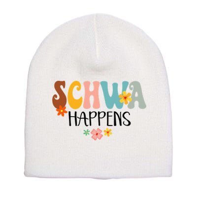 Schwa Happens Science Of Reading Teacher Intervention Groovy Short Acrylic Beanie