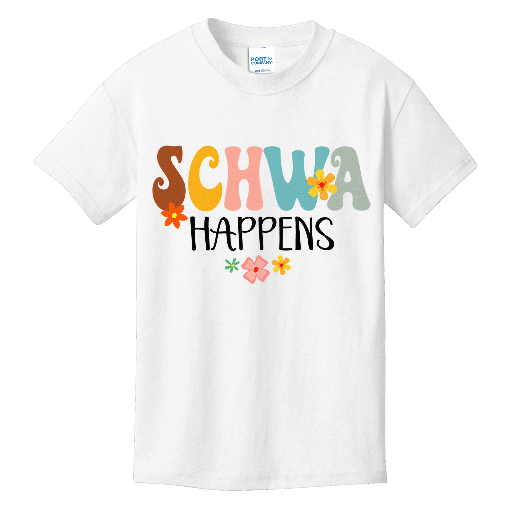 Schwa Happens Science Of Reading Teacher Intervention Groovy Kids T-Shirt