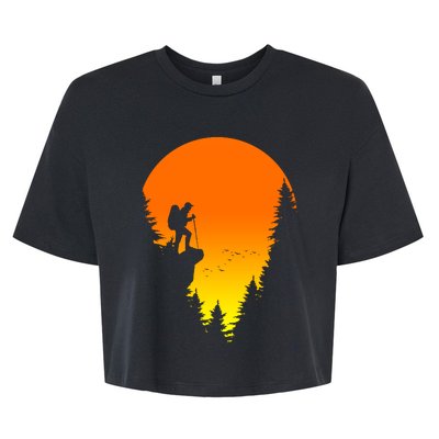 Sunset Hiking Bella+Canvas Jersey Crop Tee