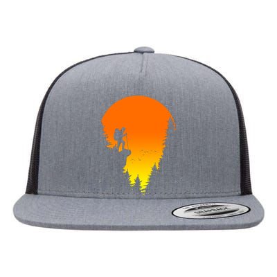 Sunset Hiking Flat Bill Trucker Hat