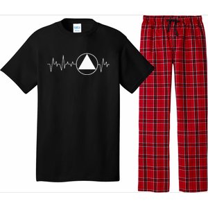 Sobriety Heartbeat Sober Recovery Abstinence Aa Na Pajama Set