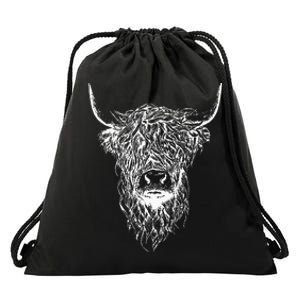 Scottish Highland Scotland Cattle Animal Cow Drawstring Bag