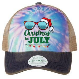 Santa Hat Sunglasses Summer Christmas In July Gift Legacy Tie Dye Trucker Hat