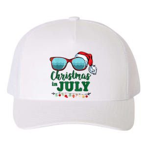 Santa Hat Sunglasses Summer Christmas In July Gift Yupoong Adult 5-Panel Trucker Hat