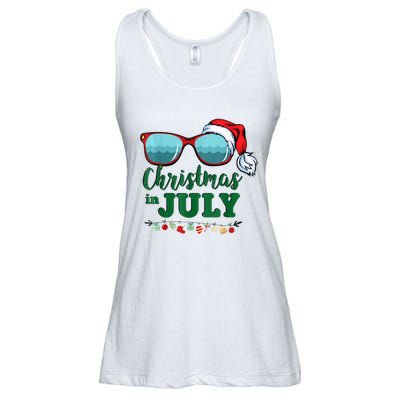 Santa Hat Sunglasses Summer Christmas In July Gift Ladies Essential Flowy Tank