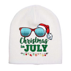 Santa Hat Sunglasses Summer Christmas In July Gift Short Acrylic Beanie