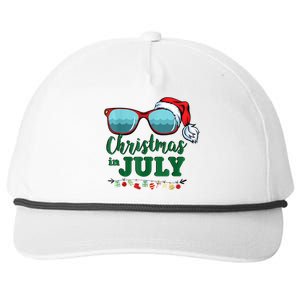 Santa Hat Sunglasses Summer Christmas In July Gift Snapback Five-Panel Rope Hat