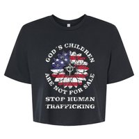 Stop Human Trafficking This Gods Children Are Not For Sale Bella+Canvas Jersey Crop Tee