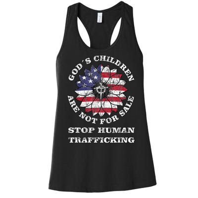 Stop Human Trafficking This Gods Children Are Not For Sale Women's Racerback Tank