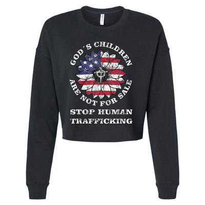 Stop Human Trafficking This Gods Children Are Not For Sale Cropped Pullover Crew